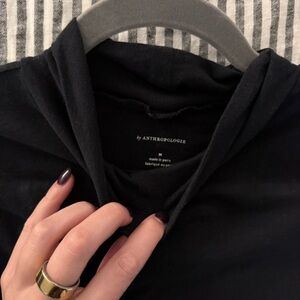 Anthropologie Classic Black Short Sleeve Tee